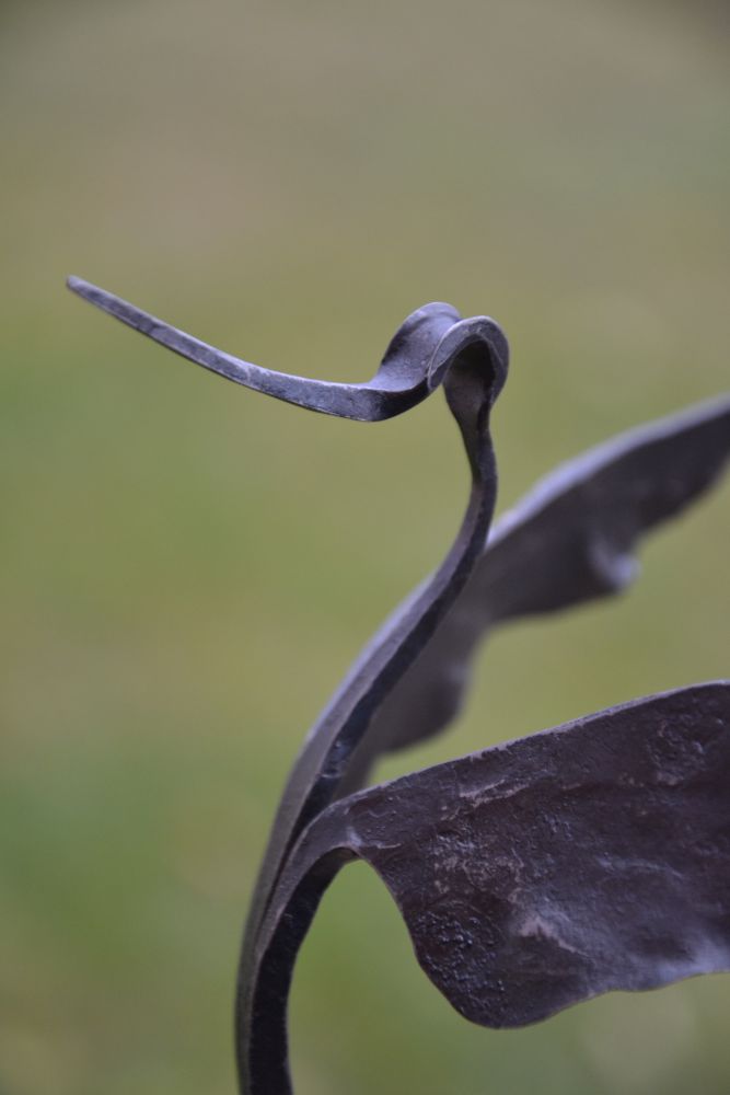 kovaný pták - detail