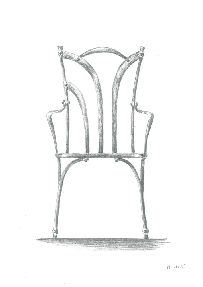 kovaná židle